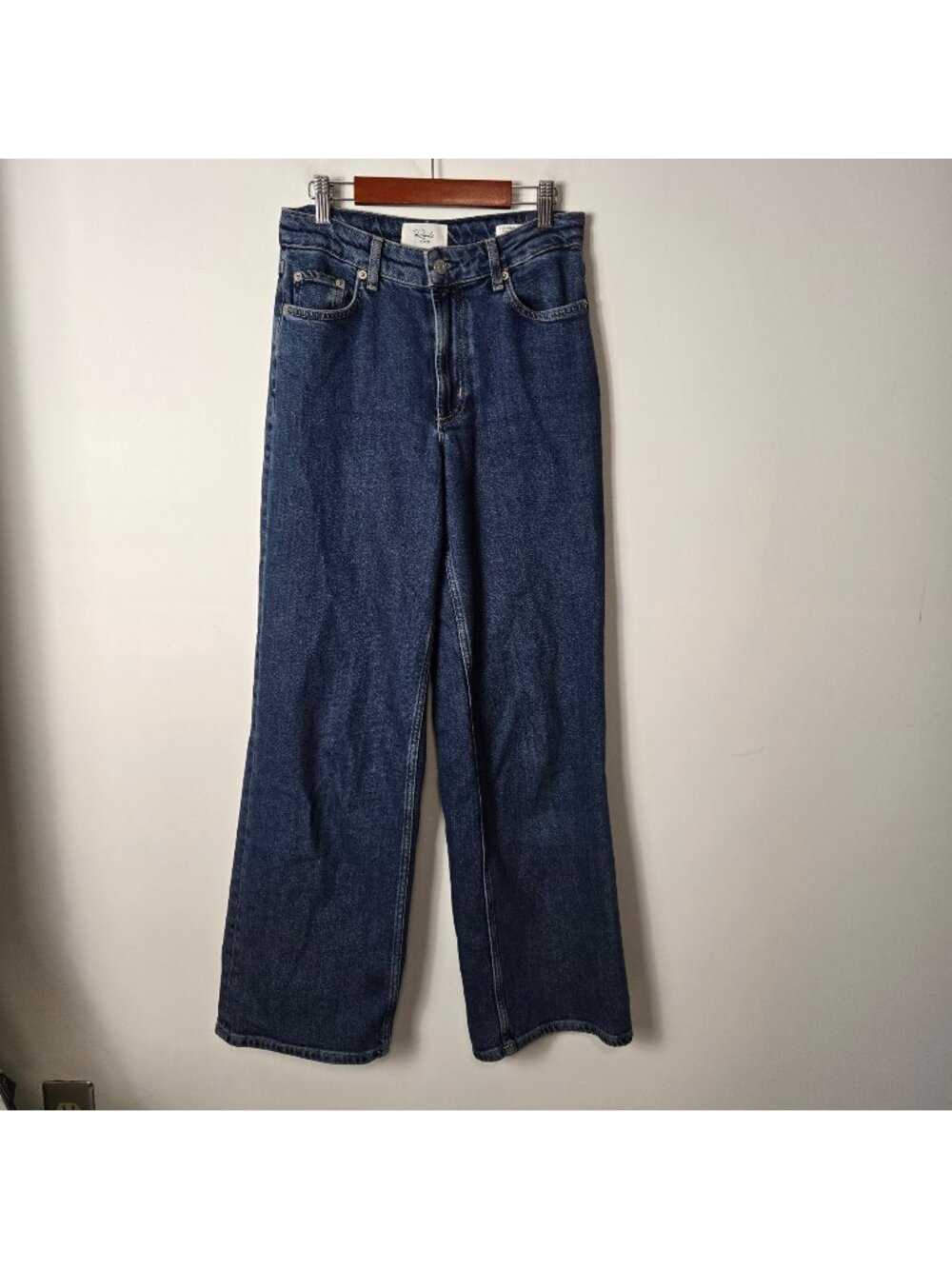 Rails Size 23 Angeleno Wide Leg Denim Jeans Pebble Blue Wash Women's